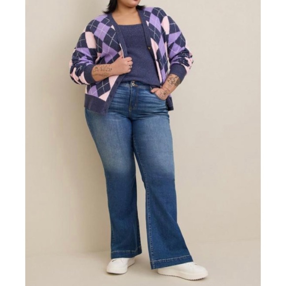 🆕 Vegan Cashmere V-neck Cardigan Sweater 1 1X 14 16 NWT Torrid New! - Picture 2 of 6